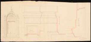 Schloss Raake: Fensterdetail: Ansicht, Schnitte