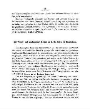 Der Wasser- und Landtransport Berlins bis in die Zeiten der Eisenbahnen