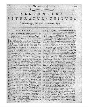 Monatschrift von und für Mecklenburg. [Jg. 1, St. 4-6; Jg. 2, St. 1-3.] Schwerin: Bärensprung 1788-89