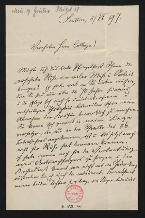 Brief an Unbekannt : 05.06.1897