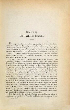 Englische Grammatik, 1. Die Lehre vom Worte