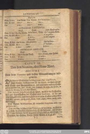 Caput III. Von dem Nomine, oder Nenn-Wort.