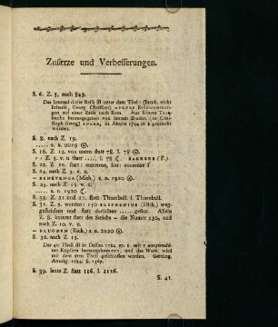 Zusaetze und Verbesserungen.