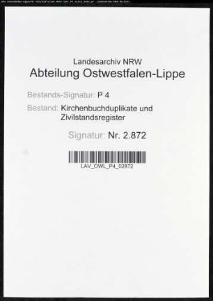 Zivilstandsregister der Munizipalität Soest (GHT 1811). (Gemeinde: Munizipalität Kreis Soest)