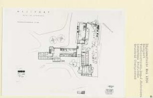 Heliport, Berlin-Spandau (Diplomarbeit bei Karl Wilhelm Ochs): Grundriss Obergeschoss 1:200