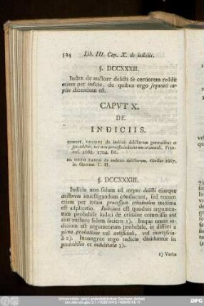 Caput X. De Indiciis.