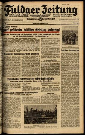 Ausgabe vom Freitag, den 14. August 1942.