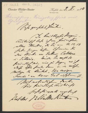 Brief an Margarethe Dessoff : 03.02.1914