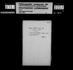 Schuldenwesen der Gesamtgemeinde Bartenstein