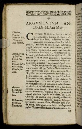 Argumentum Andriae M. Ant. Mur.