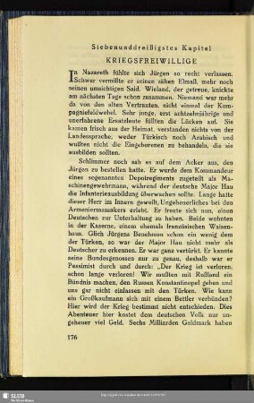 Siebenunddreißigstes Kapitel: Kriegsfreiwillige