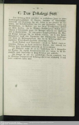 C. Das Pestalozzistift