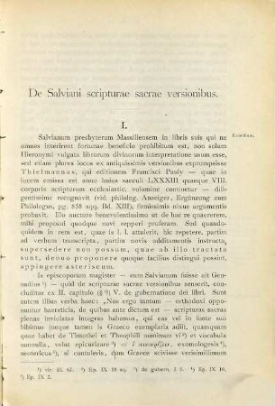 De Salviani scripturae sacrae versionibus