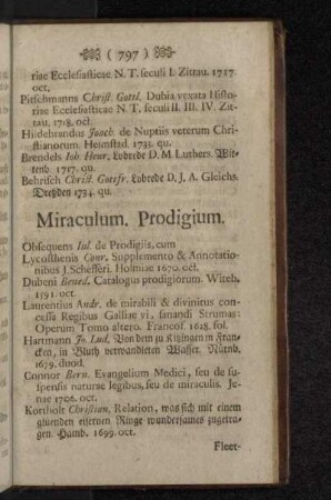 Miraculum. Prodigium.