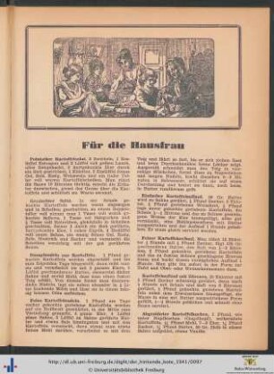 Für die Hausfrau.