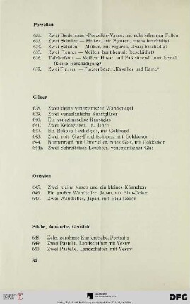 Stiche, Aquarelle, Gemälde (Nr. 648-661)