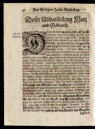 Dieser Abhandelung Nutz und Gebrauch.