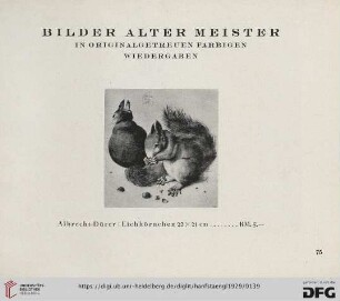 Bilder alter Meister in originalgetreuen farbigen Wiedergaben