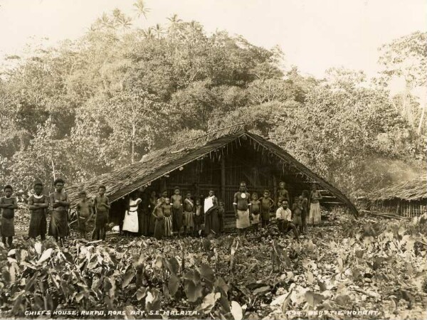 "The chief's house in Ruapu, Roas Bay, S.O.Malaita"