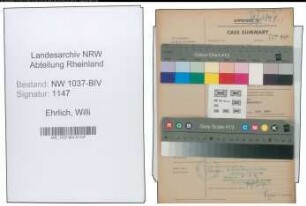 Entnazifizierung Willi Ehrlich , geb. 23.10.1896 (Lebensmittelhaendler)