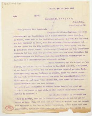 Brief an Karl Stephan : 22.07.1920
