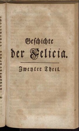 Geschichte der Felicia. Zweyter Theil.