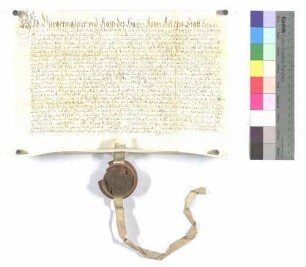 Bürgermeister und Rat der Stadt Gmünd verkaufen an Prior und Konvent des Gmünder Augustinerklosters 4 Gulden 30 Kreuzer jährlichen Zins um 100 Gulden.