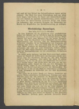 Wertbeständige Sparanlagen