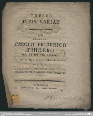 Theses Iuris Variae