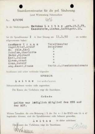 Leithe, Mathäus