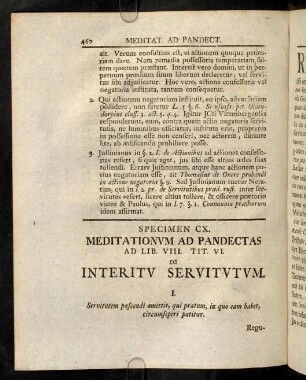 460-470, Ad Lib. VIII. Tit. VI. Quemadmodum Servitutes Amittantur