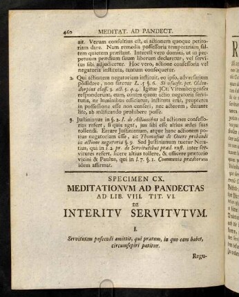 460-470, Ad Lib. VIII. Tit. VI. Quemadmodum Servitutes Amittantur