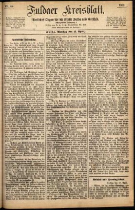 Ausgabe vom Dienstag, den 18. April 1882.