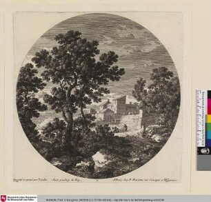 [Landschaft mit Blick auf eine Stadt]