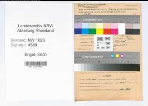 Entnazifizierung Erich Engel , geb. 09.09.1892 (Finanzangestellter)