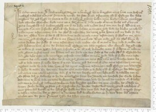 Testament des Bürgers Arnd Nyenborgh, beglaubigt durch die Ratsmannen Brand van Tzerstede und Curd Boltzen.