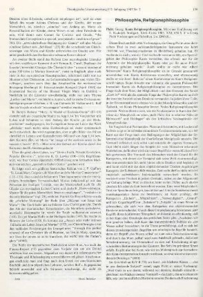 136-138 [Rezension] Picht, Georg, Kants Religionsphilosophie