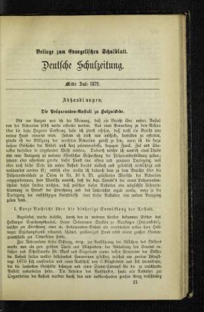 ¬Die¬ Präparanden-Anstalt zu Holzwickede