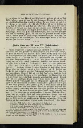 Studie über das XV. und XVI. Jahrhundert