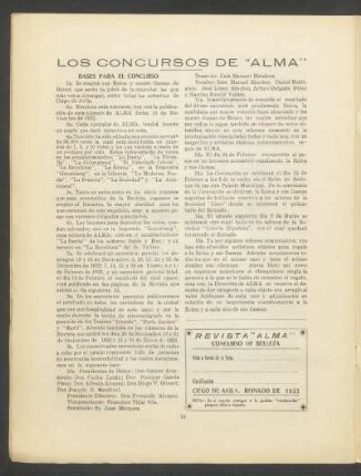 Los concursos de "Alma"