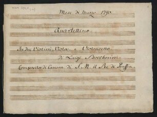 Quartette; vl (2), vla, vlc; A-Dur; G 218; op.43,1
