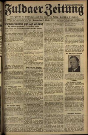 Ausgabe vom Donnerstag, den 13. Oktober 1932.
