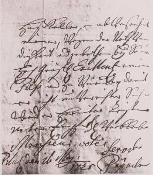 Eigenhändiger Brief mit seiner Unterschrift