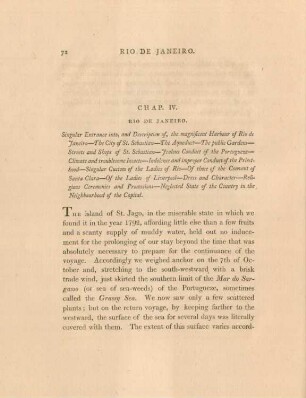 Chap. IV. Rio de Janeiro