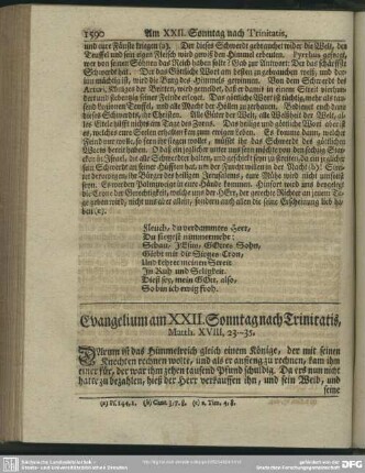 Evangelium am XXII. Sonntag nach Trinitatis, Matth. VIII, 23-35