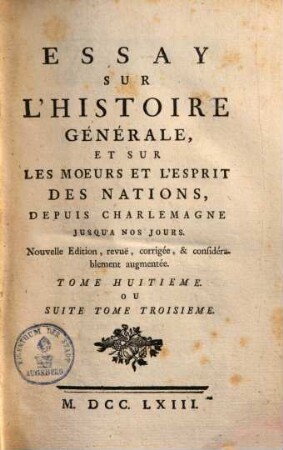 Collection complette des oeuvres de Mr. de Voltaire. 18