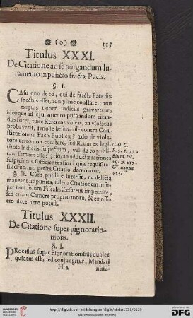 (Titulus XXXI - XL)