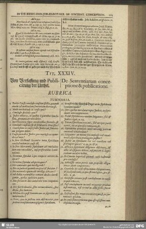 Tit. XXXIV. Von Verfassung und Publicirung der Urthel