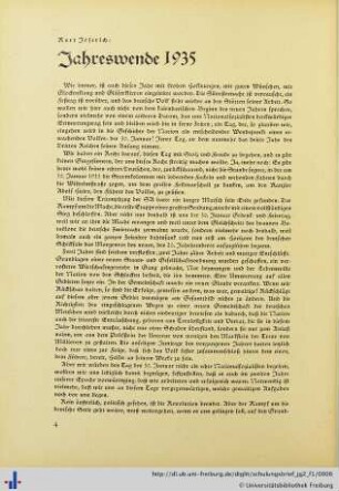 Jahreswende 1935.