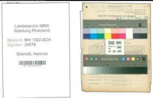 Entnazifizierung Heinrich Schmidt , geb. 25.10.1905 (Betriebsleitern)
